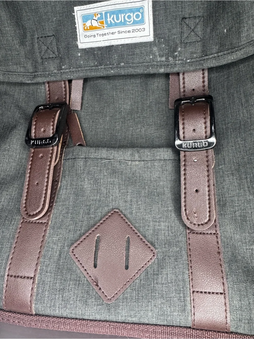 Kurgo Pet Gray and Brown Adventure Backpack